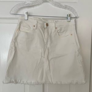 BLANKNYC white jean skirt with Fringe